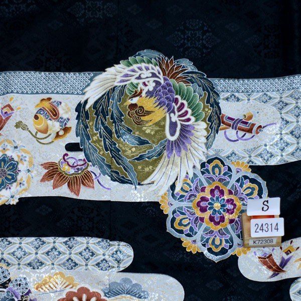 七五三 五歳 男児 羽織袴フルセット 着物 豪華絢爛 紋袴 M 5歳