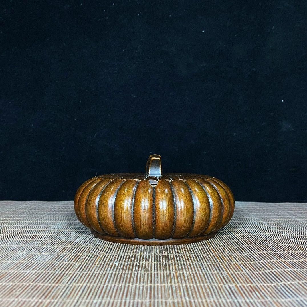 銅製 かぼちゃ灰皿 香炉 装飾品 工芸品 美術品 置物