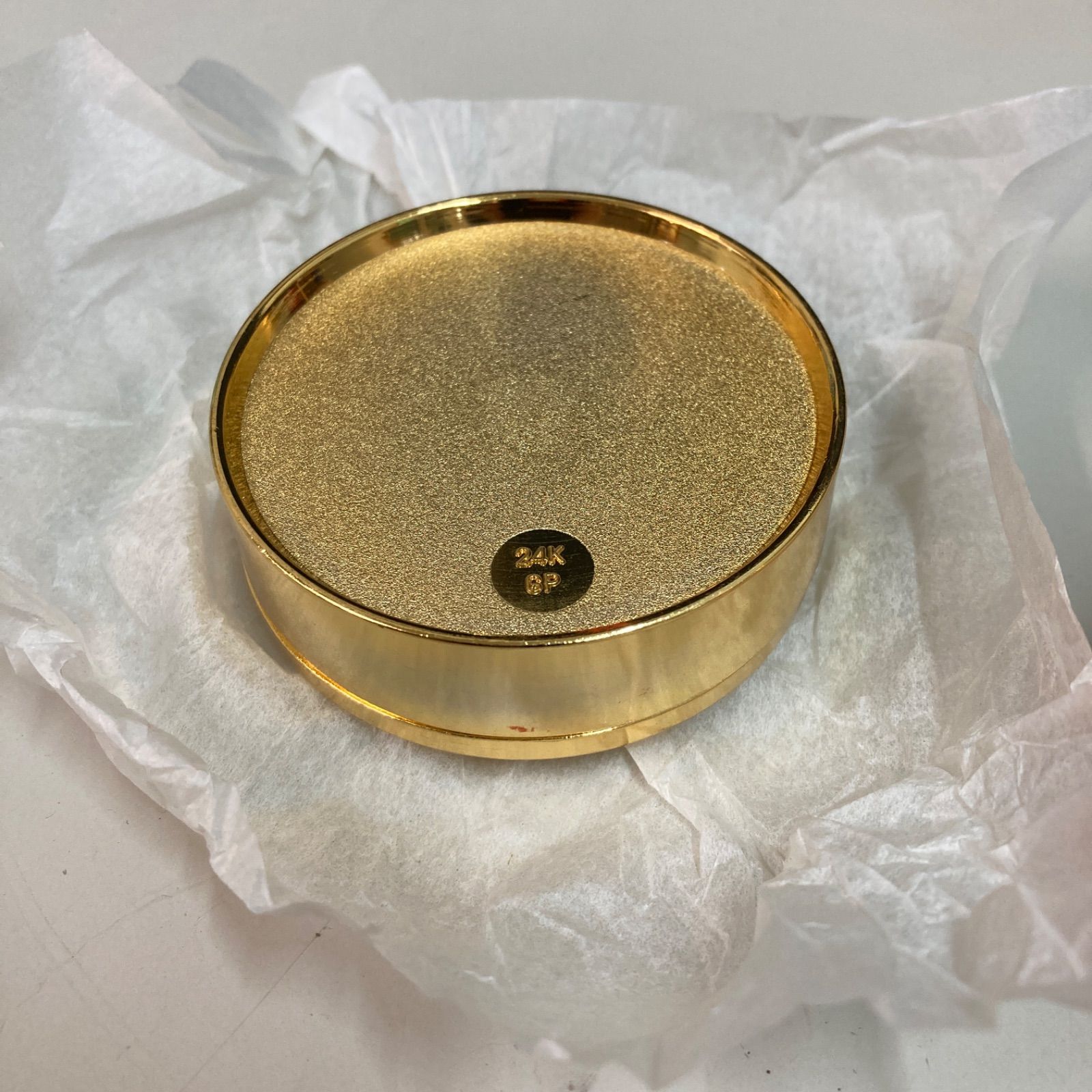 未使用 叙勲記念 朱肉ケース,朱肉入れ 24KGP刻印 ネーム刻印あり 未