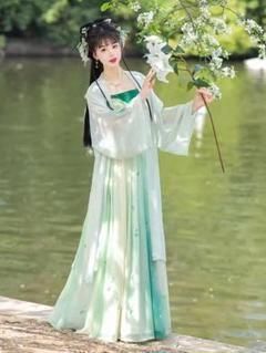 【栀】H50 漢服 コスプレ ワンピース 唐装 仙女服 中華風 栀】H50 漢服 コスプレ ワンピース 唐装 仙女服 中華風