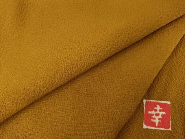 平和屋着物●ファッションデザイナー 花井幸子 色無地 狐色 やまと誂製 正絹 AABB4474ck