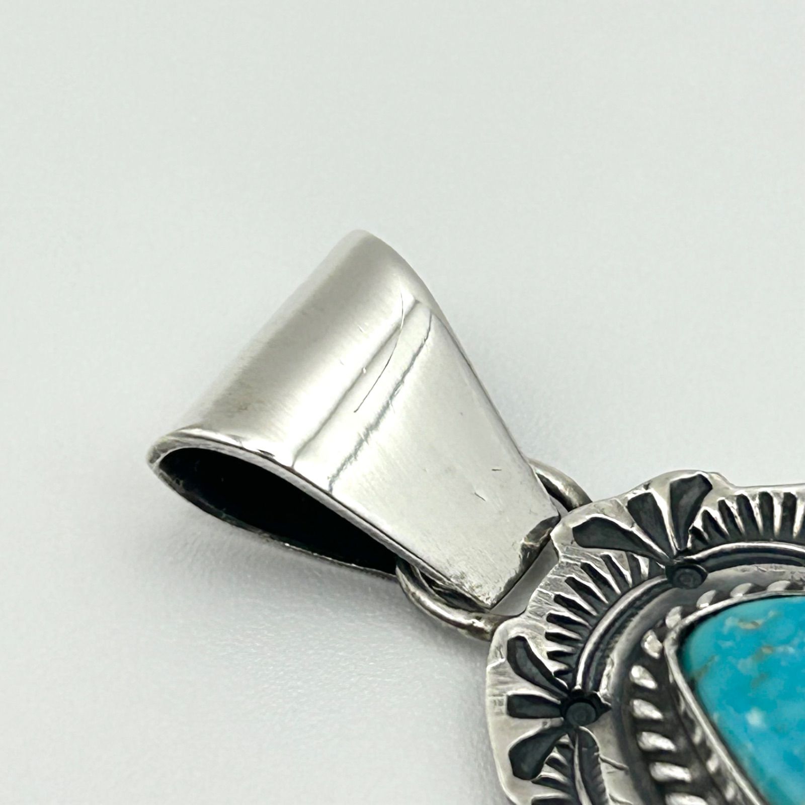 NAVAJO ナバホ ジョーイアレン作 JA刻印 スターリング ターコイズ