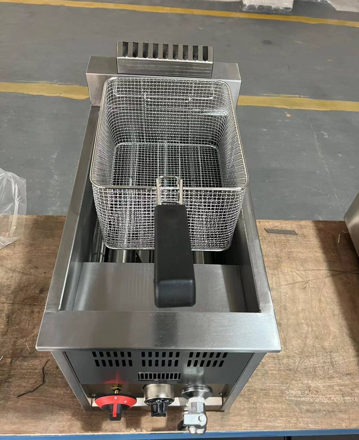 業務用 1槽 ガスフライヤー 卓上型 14リットル 揚げ物天ぷら LPガス式 動作 済 WWW_KANDAIZUMI_COM