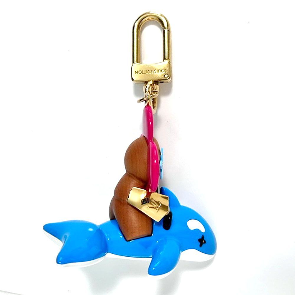 Louis Vuitton 花とイルカのキーホルダー 小物