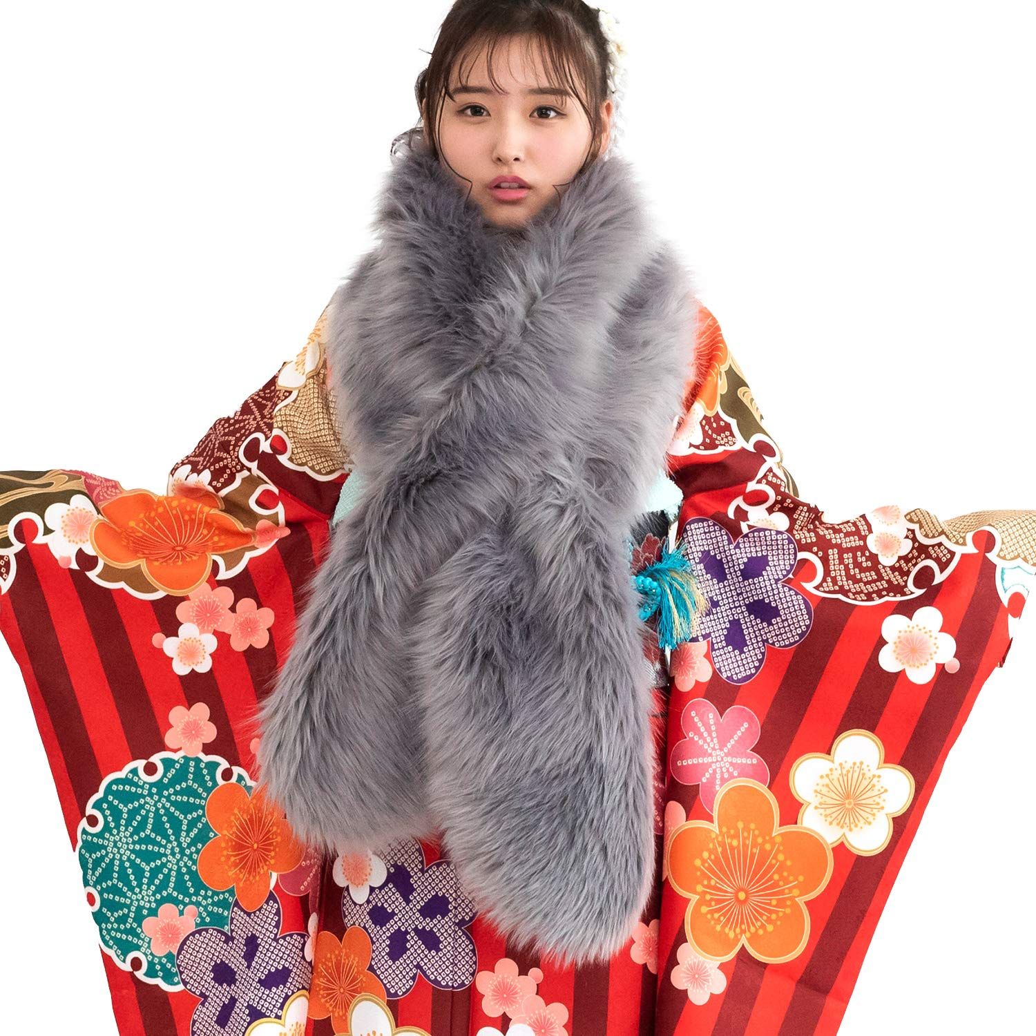 く日はお得♪ 成人式 振袖ファー ゆすい 着物・浴衣