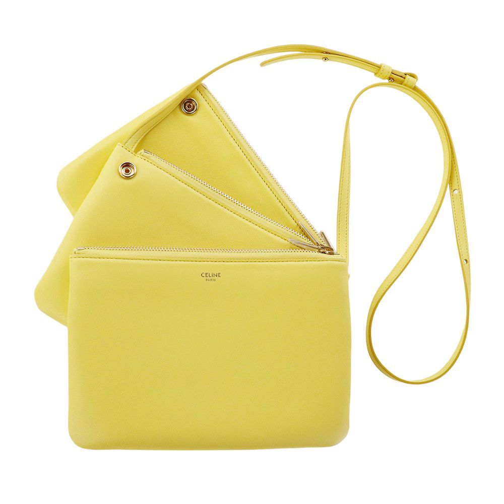 セリーヌ バッグ トリオ スモール ショルダーバッグ CELINE TRIO BAG 19203 3CAD 11CT CITRON シトロン イエロー  レザー 本革 サコッシュ 斜め掛け - メルカリ