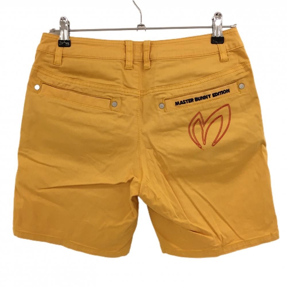 美品】マスターバニー ハーフパンツ イエロー ストレッチ ロゴ刺しゅう