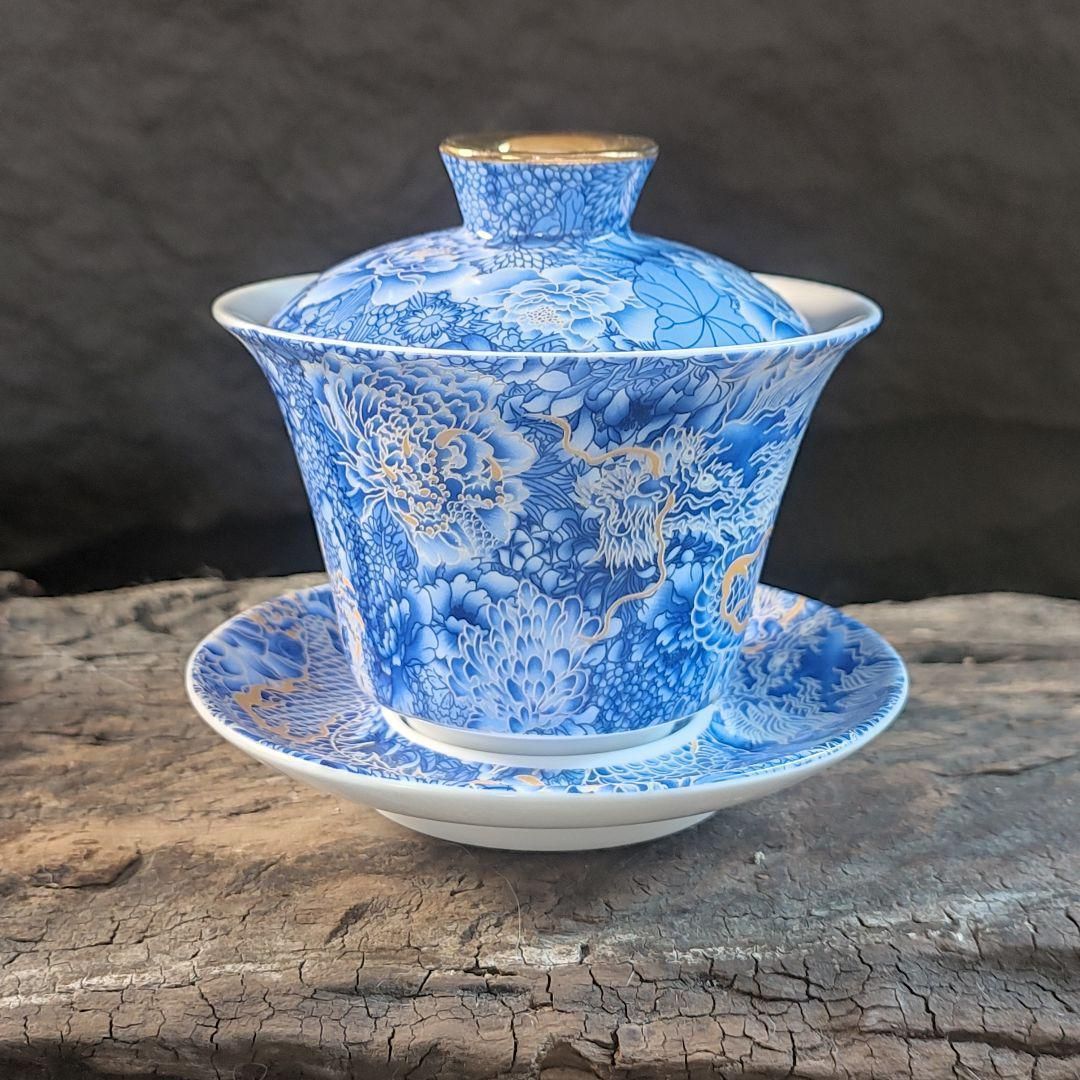 中国茶器 銀竜三才蓋碗 茶器 茶道具 茶杯 煎茶具 新品未使用 中国茶器 銀竜三才蓋碗 茶器 茶道具 茶杯 煎茶具 新品未使用