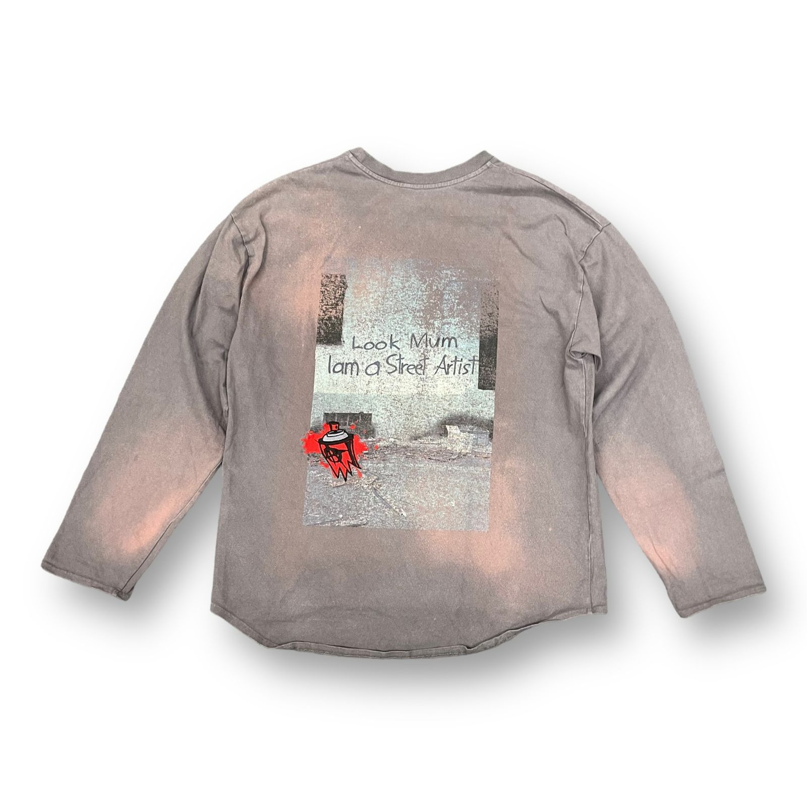 CVTVLIST クロスプリント ロングスリーブ カットソー Tシャツ 