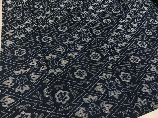 平和屋着物▽久留米絣 単衣 松皮菱文 綿 逸品 AAAW0034ph