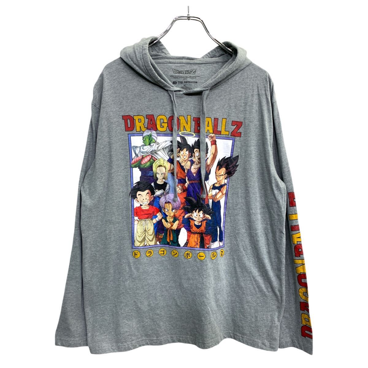 DRAGONBALL Z ロングTシャツ XLサイズ ドラゴンボールゼット フーディ グレー 古着卸 アメリカ仕入 t2410-3182