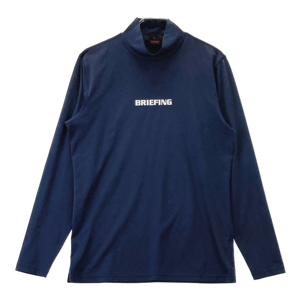 サイズ：S BRIEFING GOLF ブリーフィング  モックネック 長袖Tシャツ  ネイビー系 [240101401944]# ゴルフウェア メンズ ストスト
