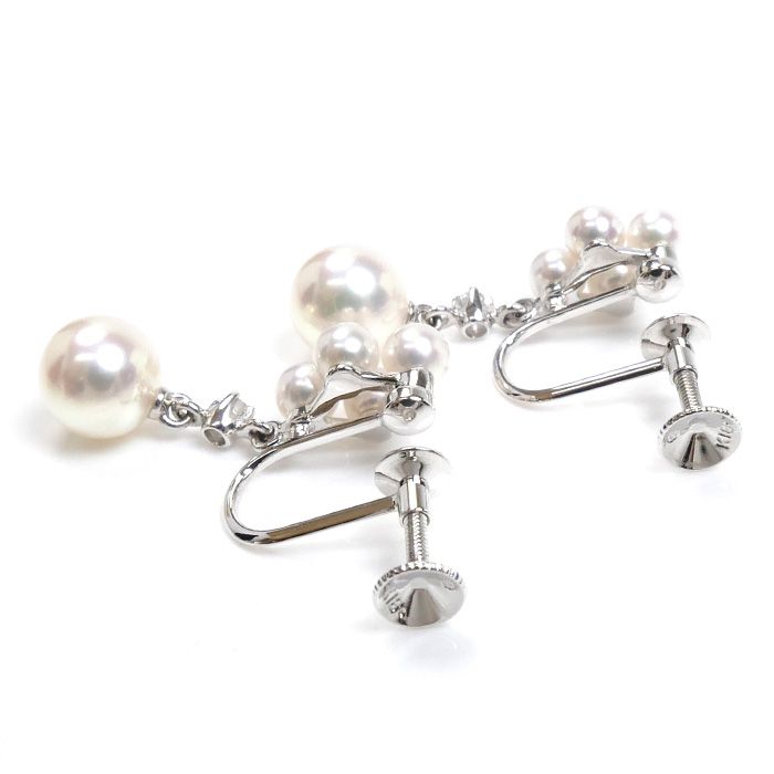 K18ミキモトMIKIMOTOアコヤパールイヤリング【片耳用】 MIKIMOTO ミキモト K18WG ホワイトゴールド イヤリング アコヤ