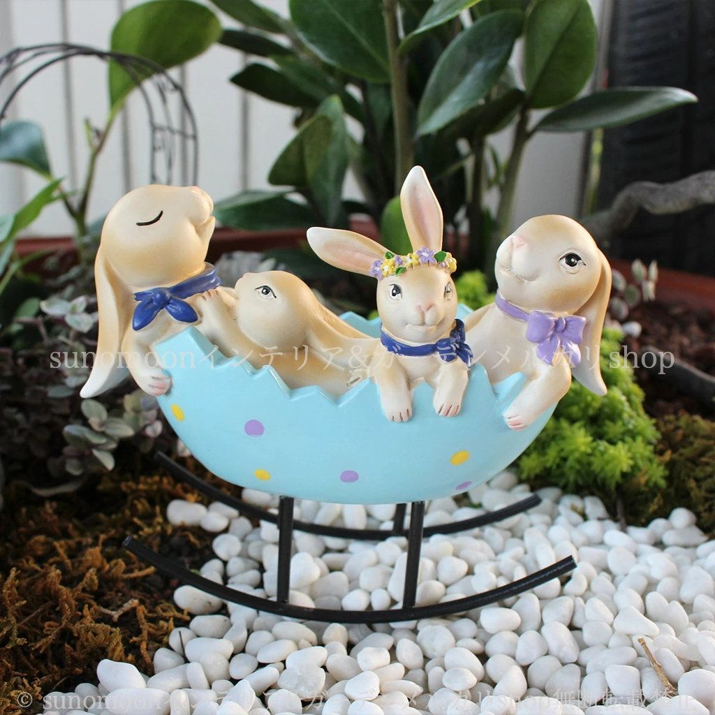 お洒落 子ウサギ 動物 かわいい 庭の装飾 ガーデン プラスチック インテリア アニマル 庭 ウサギ 家族 揺れる 4-7 ガーデンインテリア ゆりかご ガーデンオブジェ 雑貨 うさぎ ガーデン雑貨 ガーデニング おしゃれ WWW_GEBZETESISAT_COM_TR