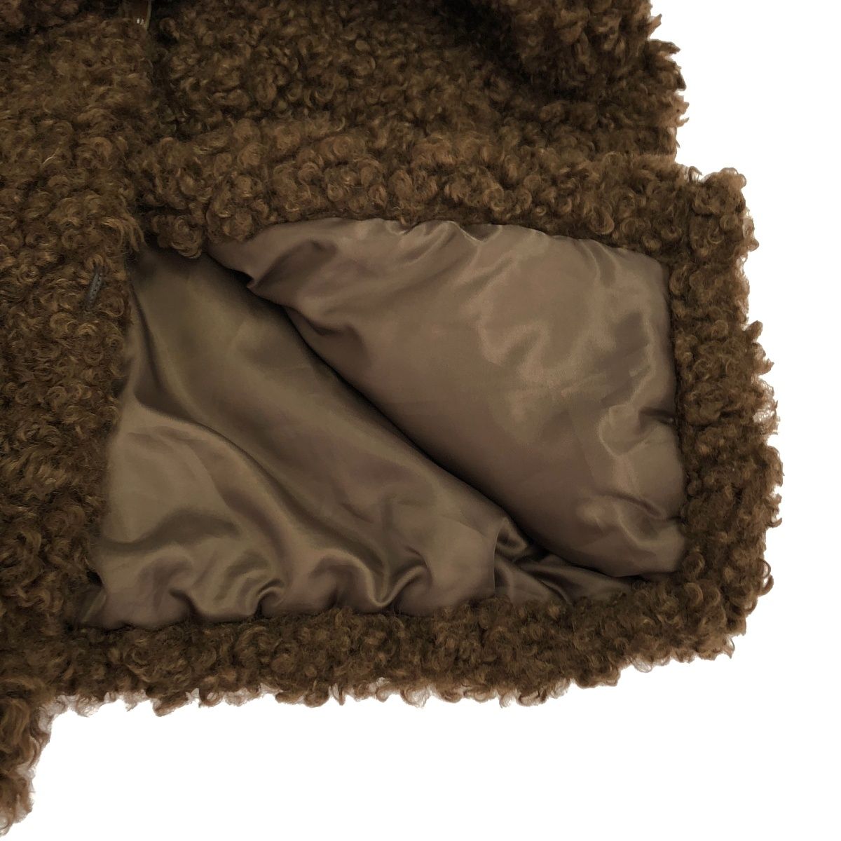 人気完売品CLANE CURL FUR SHORT COAT サイズ１ ブラウン CLANE - カールファーショートコート - CURL FUR SHORT COAT