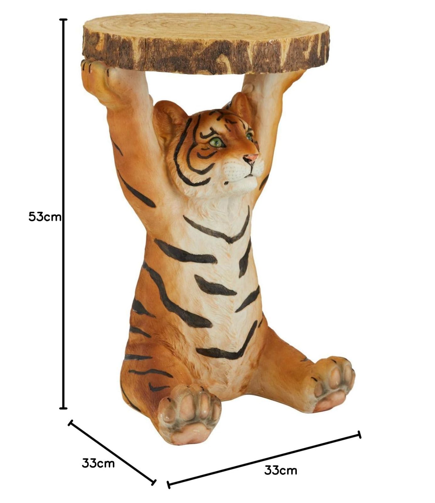 【美品】アニマル　サイドテーブル　カレ　KARE　kare ヒョウ トラ アニマルサイドテーブル タイガー - サイドテーブルの通販 ｜リビング