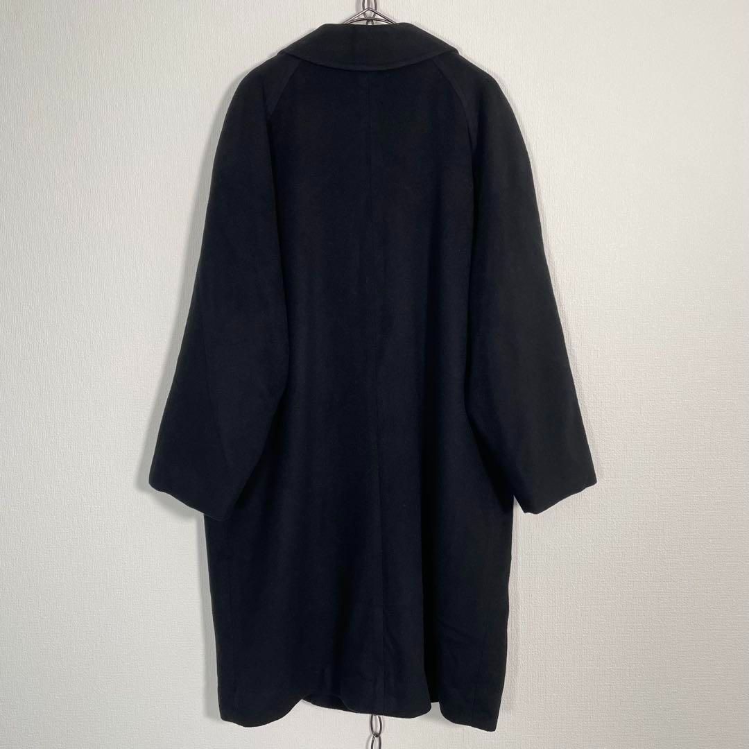 カシミヤ チェスターコート イタリー製生地 ブラック系 テーパードデニム きれいめ