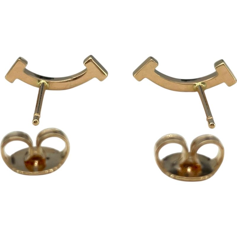 ティファニー TIFFANY＆CO Tスマイルピアス ピンクゴールド Au750 ジュエリー