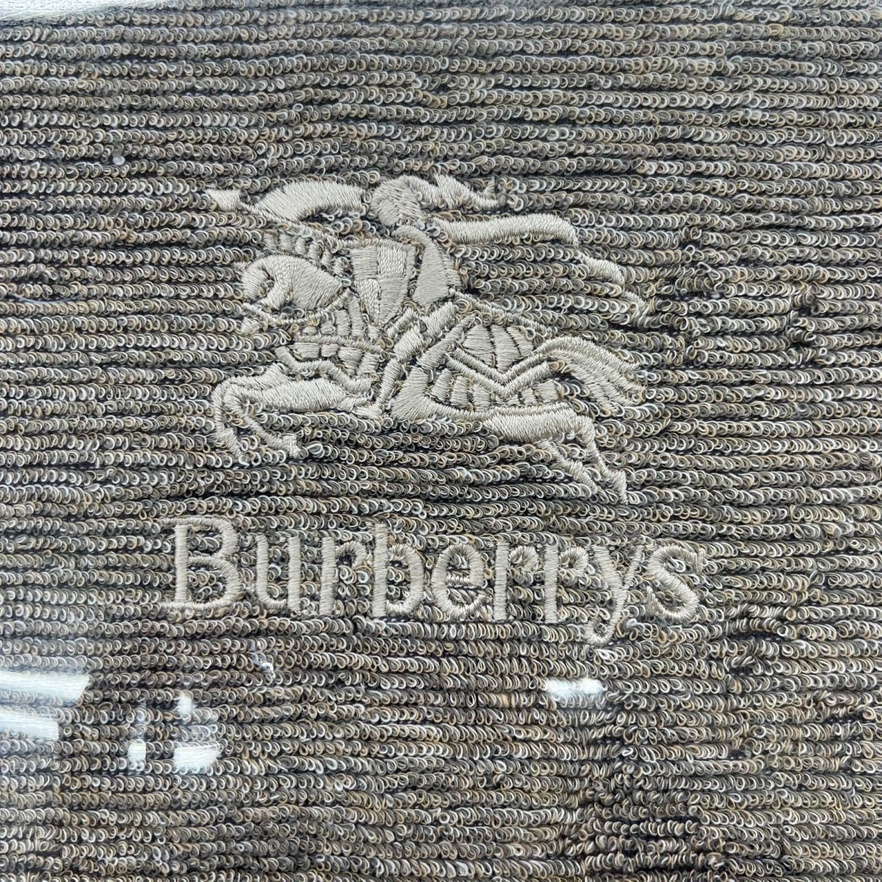 BURBERRY バーバリー タオルケット シングル グレー×ブラウン系 - メルカリ