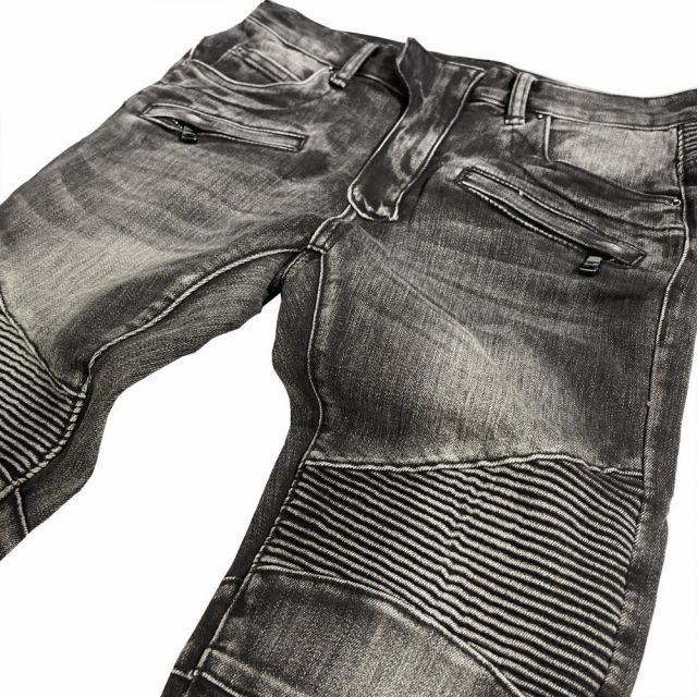 【送料無料】mnml M14 バイカー スキニー デニム パンツ ブラック STRETCH DENIM BLACK ミニマル