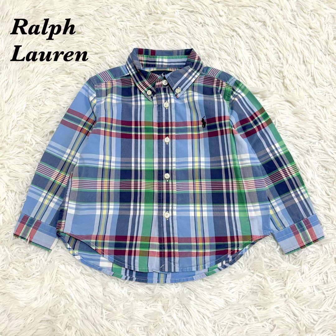 ラルフローレン 現行タグ チェック アウトレット ボタンダウンシャツ