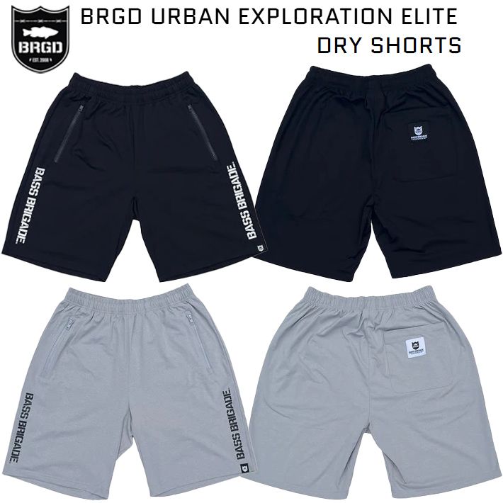 バスブリゲード ドライショーツ BASS BRIGADE BRGD URBAN EXPLORATION ELITE DRY SHORTS UEES-A102 速乾性 ドライショーツ UVカット バスフィッシング デプス バス釣り アウトドア 釣り