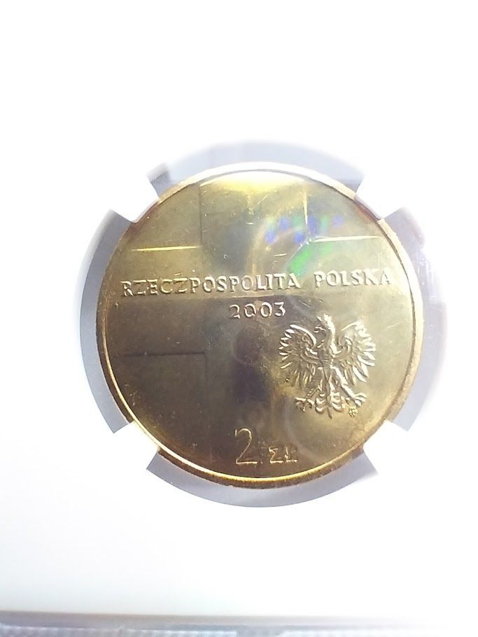 【おすすめ特集】 NGC MS65 2003年 ポーランド ヨハネ パウロ2世 ANNIVERSARY 2ズウォティ ノルディックゴールド貨