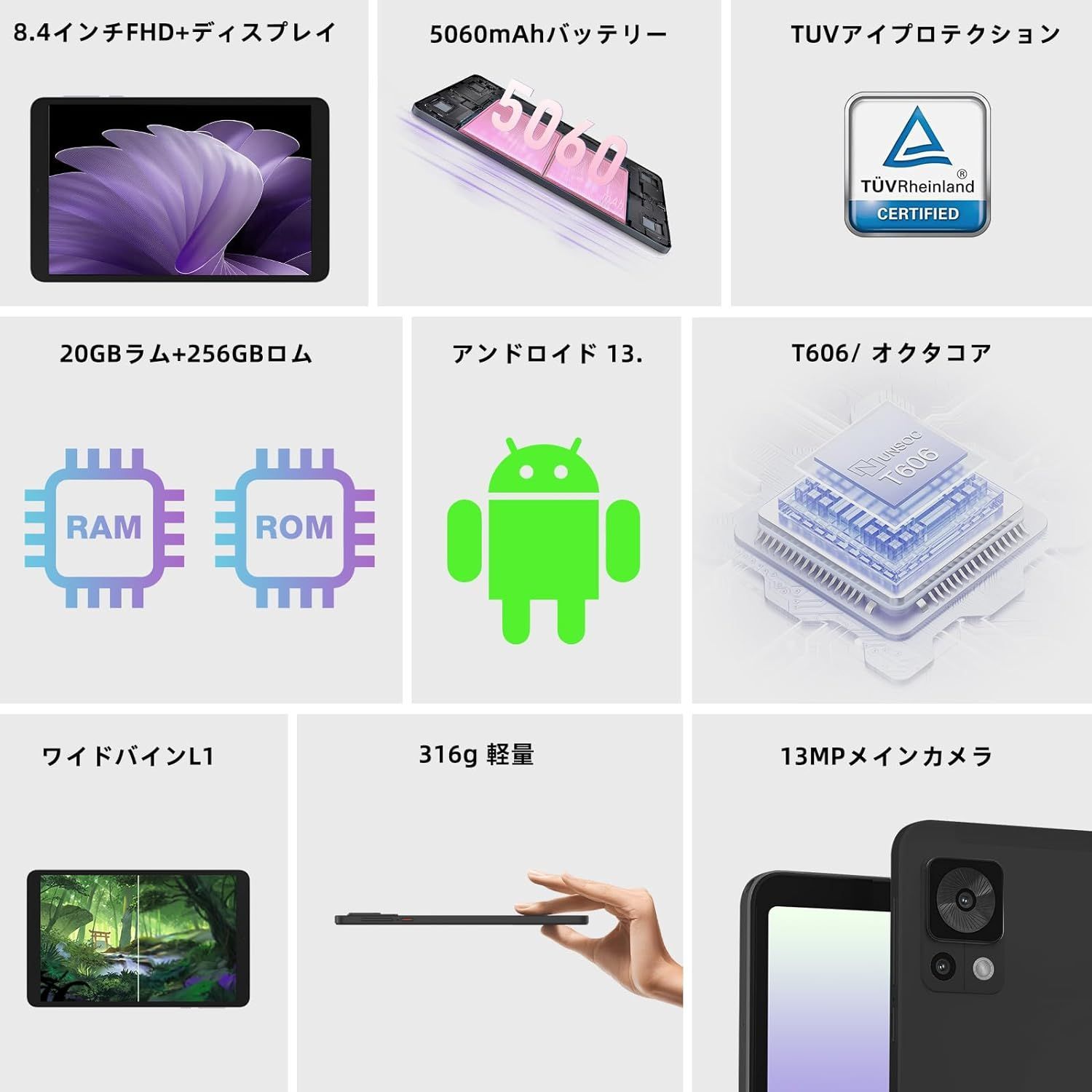 新登場 Android13 8コア】タブレット 8.4インチ wi-fiモデル 新登場 Android13 8コア】タブレット 8.4インチ wi-fiモデル