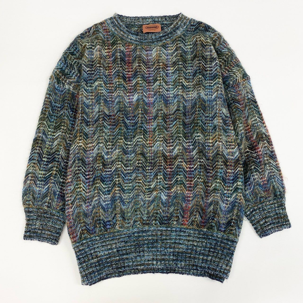 8j10 MISSONI ミッソーニ ミックスニット ニットセーター ロングスリーブ 72サイズ マルチ メンズu02t