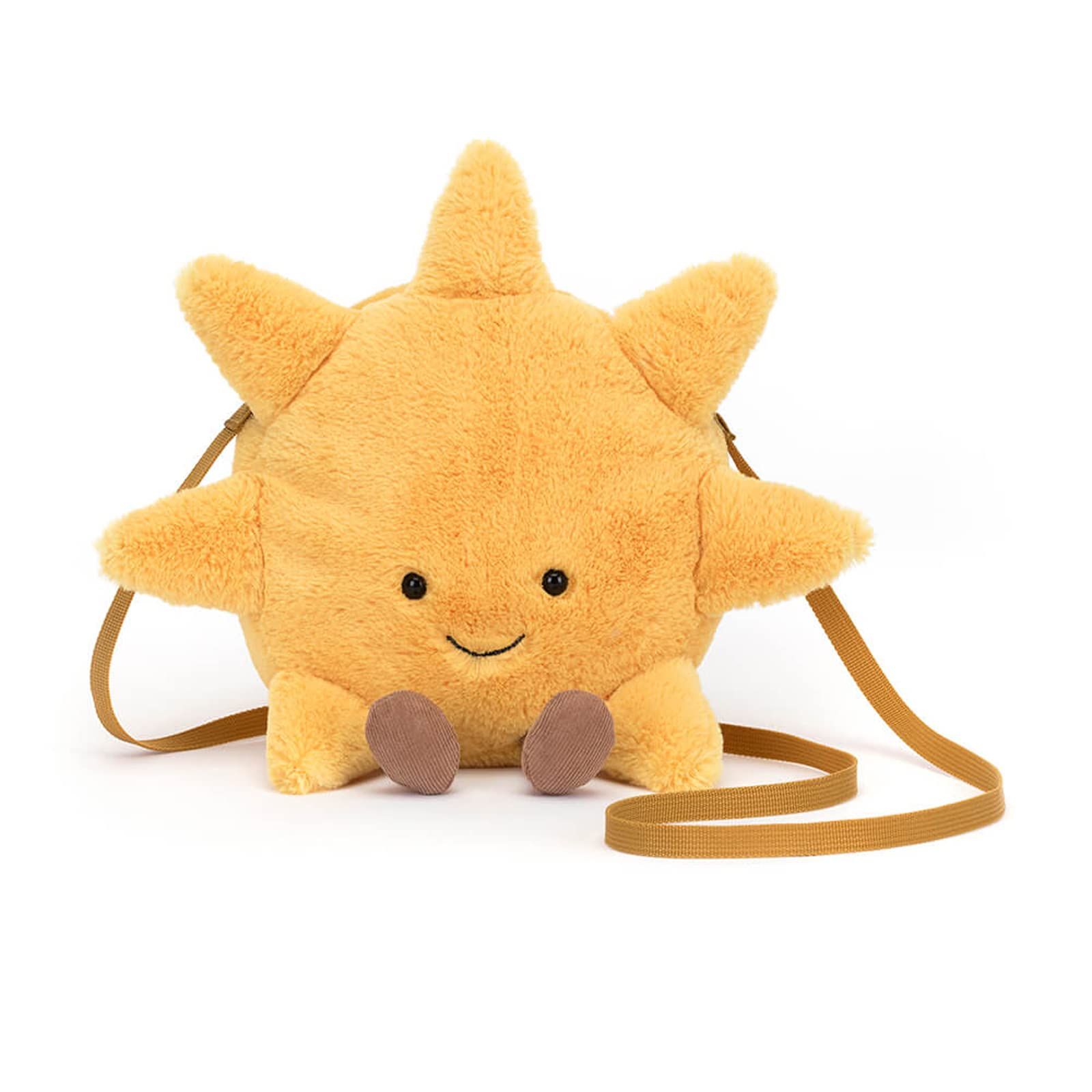 Jellycat アミューズブル サン プラッシュバッグ 25.4 cm - クロスボディとショルダーパース - 楽しくてユニークなハンドバッグ サン Sun