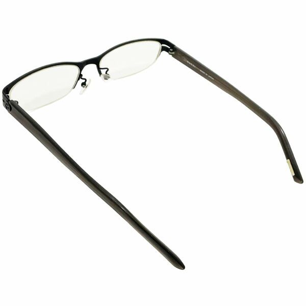 グッチ メガネ インターロッキングG 度付きレンズ ブラック 黒 クリアダークブラウン系 濃茶 こげ茶 クリアレンズ GG 9606J GUCCI ダブルG 度入り めがね 眼鏡 アイウェア ハーフリム