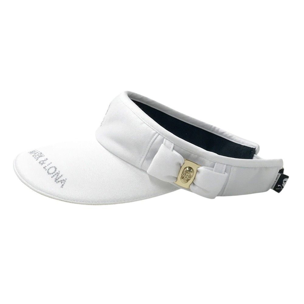 MARK-LONA マークアンドロナ サンバイザー リボン ホワイト系 240101540916 ゴルフウェア ストスト