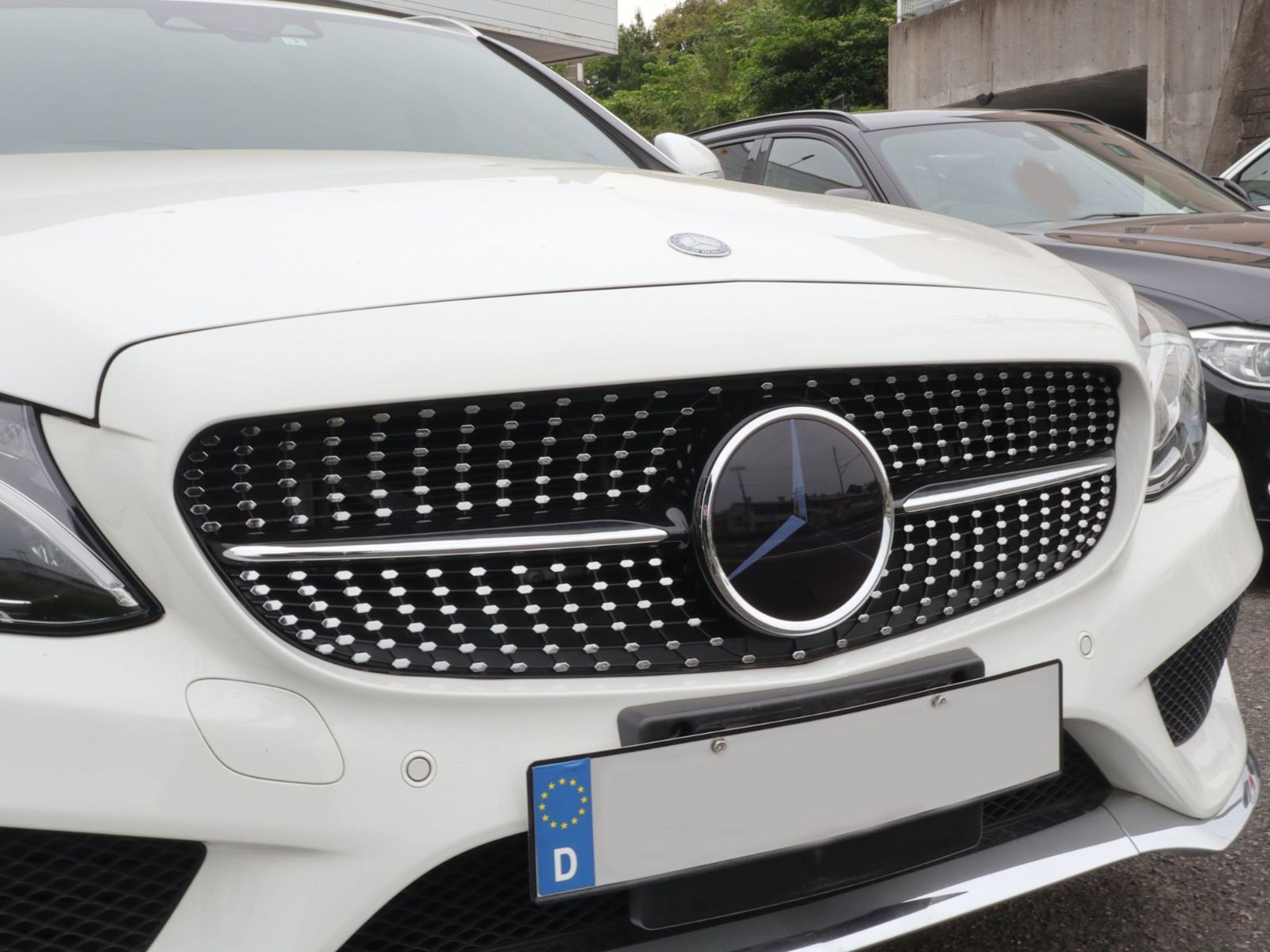 Tint+何度も貼れる エンブレム スモークフィルム(スモーク)ベンツ W205 