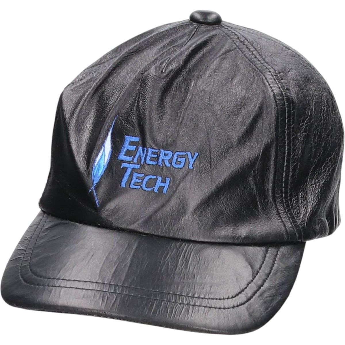 古着 ATM ENERGY TECH アドバタイジング レザーキャップ フリーサイズ相当 ヴィンテージ|gaa005424