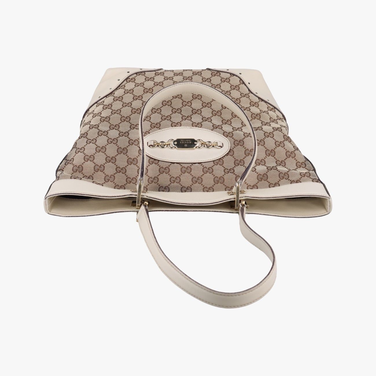 グッチGucciヴィンテージショッピングホワイトファブリック145984