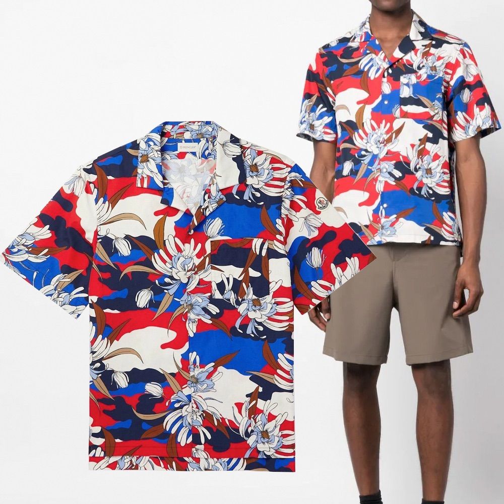 MONCLER 花柄 Mプリント Tシャツ　専用 MONCLER モンクレール Tシャツ レディース 8C00009 829HP 半袖