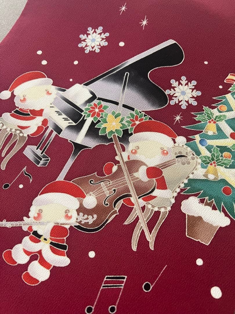未使用 上質 名古屋帯 クリスマス ワインレッド 未使用 上質 名古屋帯