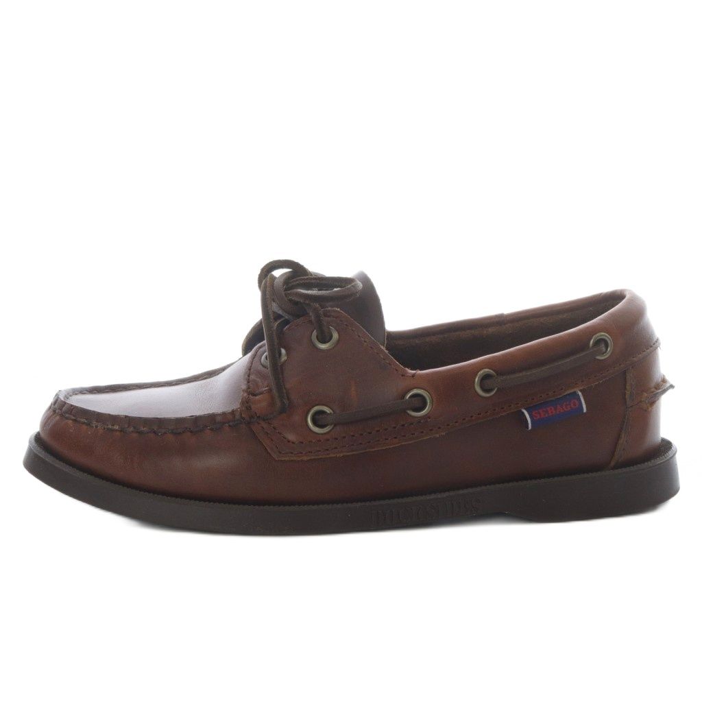 セバゴ SEBAGO DOCKSIDES PORTLAND WAXED デッキシューズ レザー US6 ブラウン |YO17