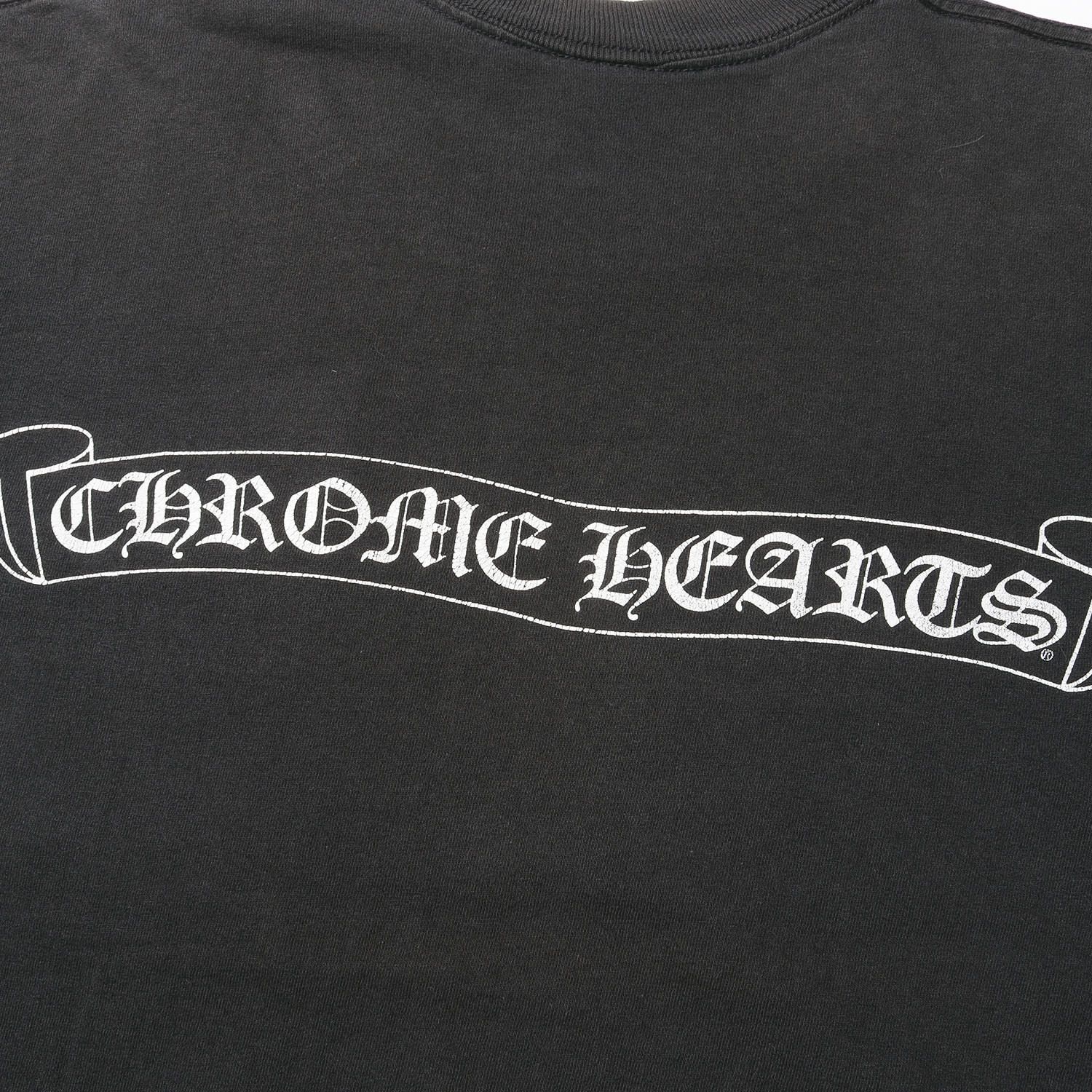 CHROME HEARTS クロムハーツ Tシャツ サイズ:M 90s スクロールロゴ 