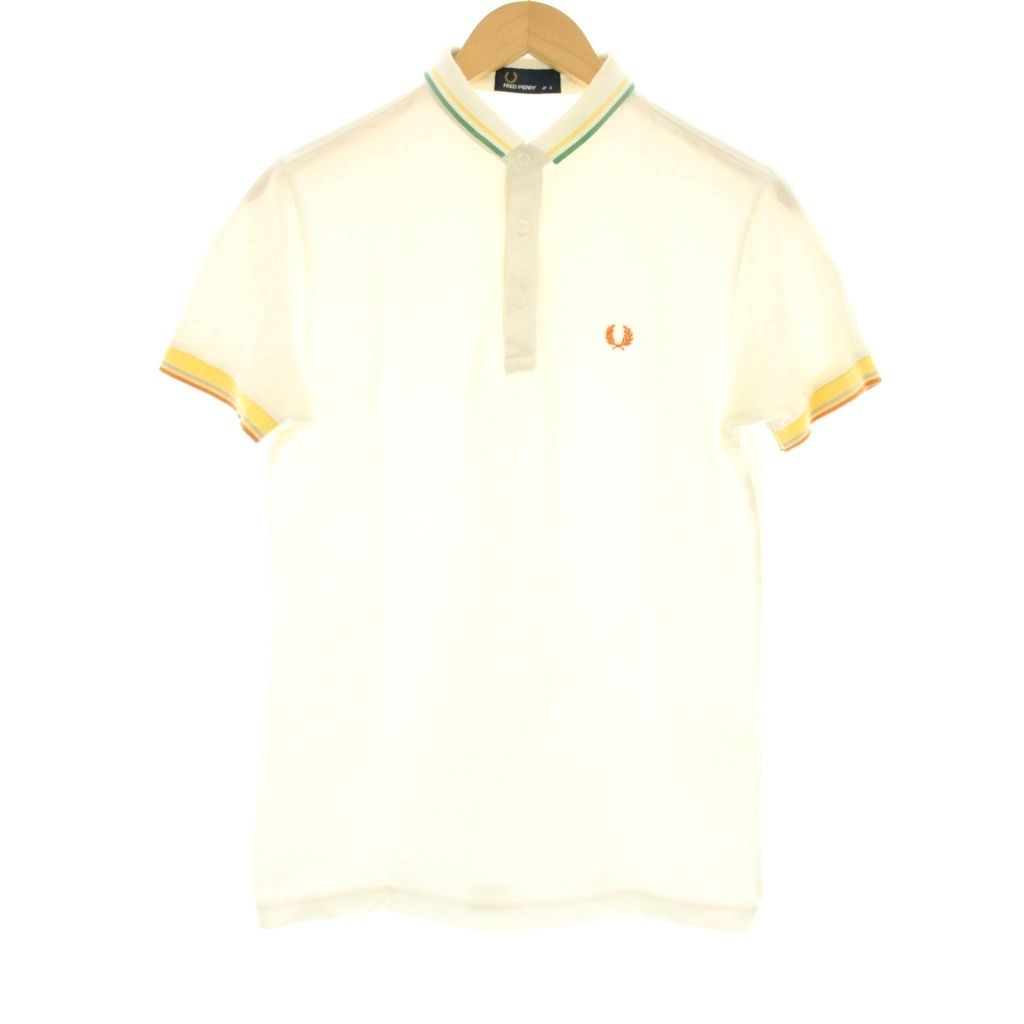 【美品】フレッドペリー　ポロシャツ　半袖　ホワイト　91cm 36 レディース FRED PERRY フレッドペリー レディース ポロシャツ ポロ 半袖