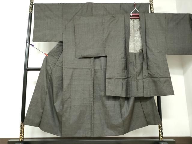 平和屋着物●男性 本場大島紬 アンサンブル 長羽織 80亀甲 総詰め 正絹 DAAW5467ud