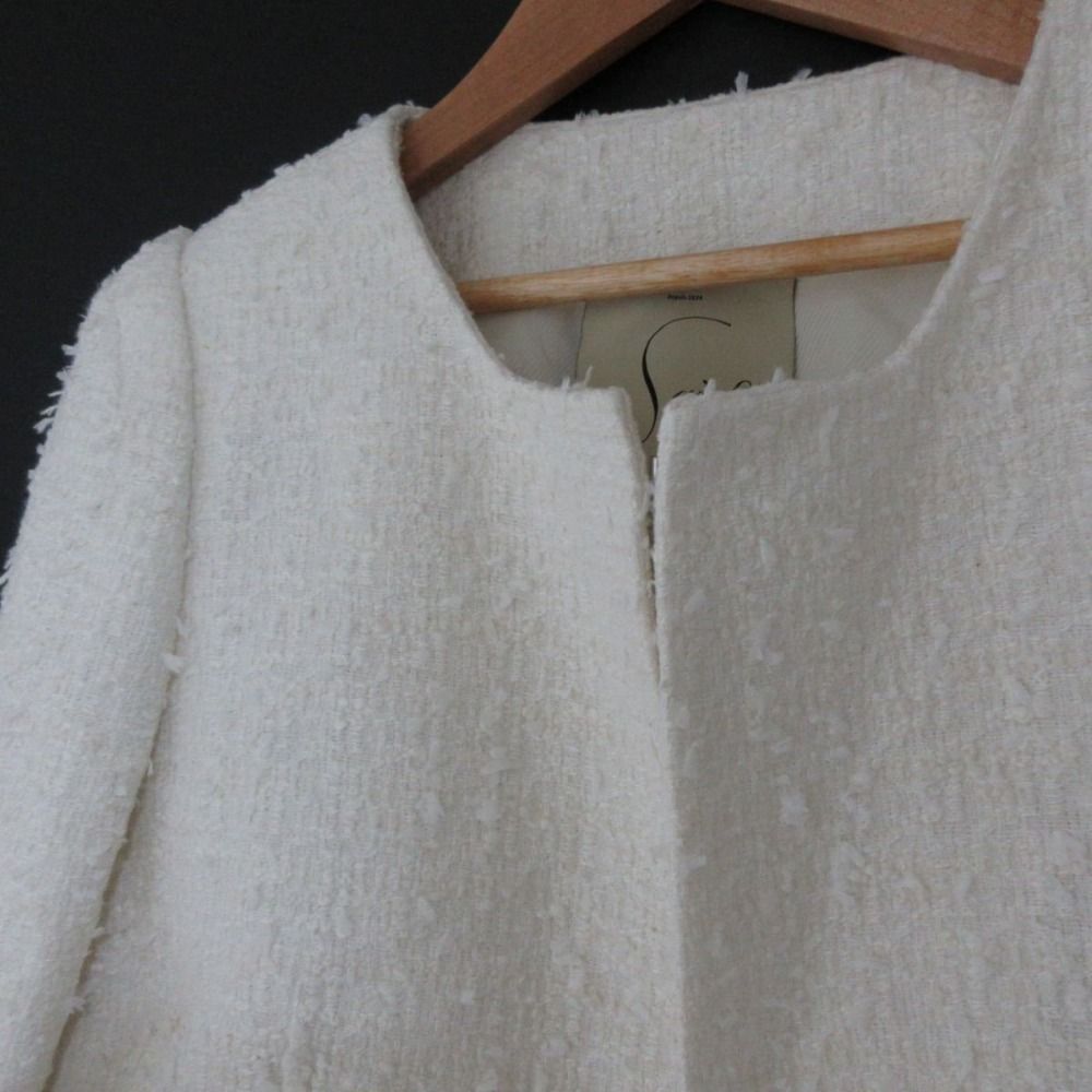 未使用 24SS ISETAN × SANT BY ETRE TOKYO サンテバイエトレトウキョウ ツィード ボレロ ジャケット Sサイズ ホワイト レディース 古着 中古 未使用 24SS ISETAN × SANT BY ETRE TOKYO サンテバイエトレ