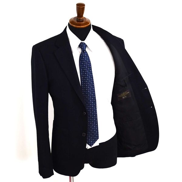 FERIARE BELLO 伊製 カノニコ Super100 s生地 2つボタン シングルスーツ L A7 ブラック ノータック 47707-373046 合物 春秋 5XI069 メンズビジネス 202509