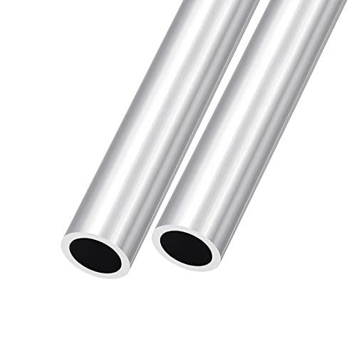 METALLIXITY 6063アルミチューブ 25 mm外径 x 19 mm内径 x 300 mm長さ 2個 アルミラウンドチューブ ホームファニッシング 機械 DIY手工芸品用