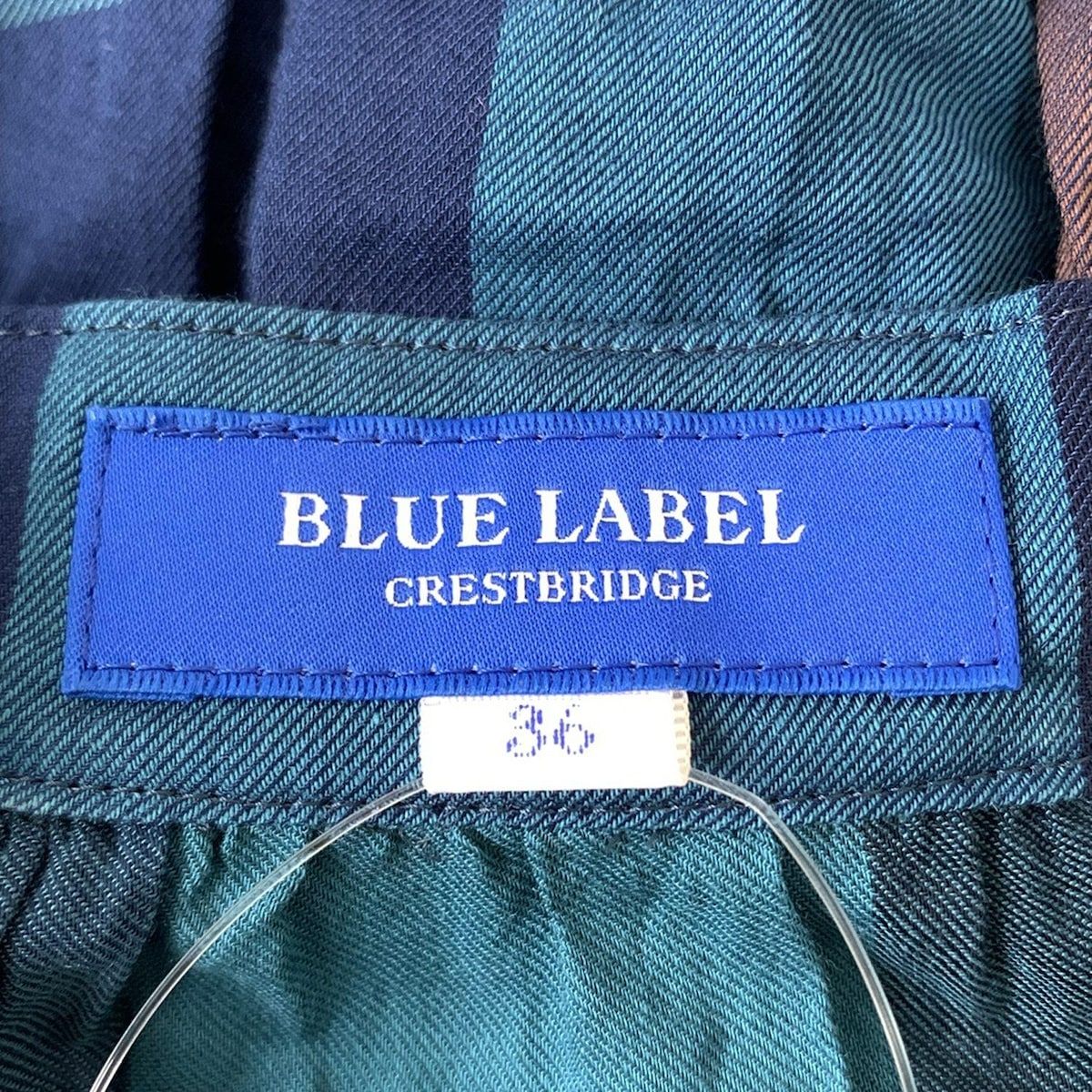 ブルーレーベル クレストブリッジ 肩シャーリング ワンピース サイズ36 BLUE LABEL CRESTBRIDGE - BLUE LABEL CRESTBRIDGE(ブルー
