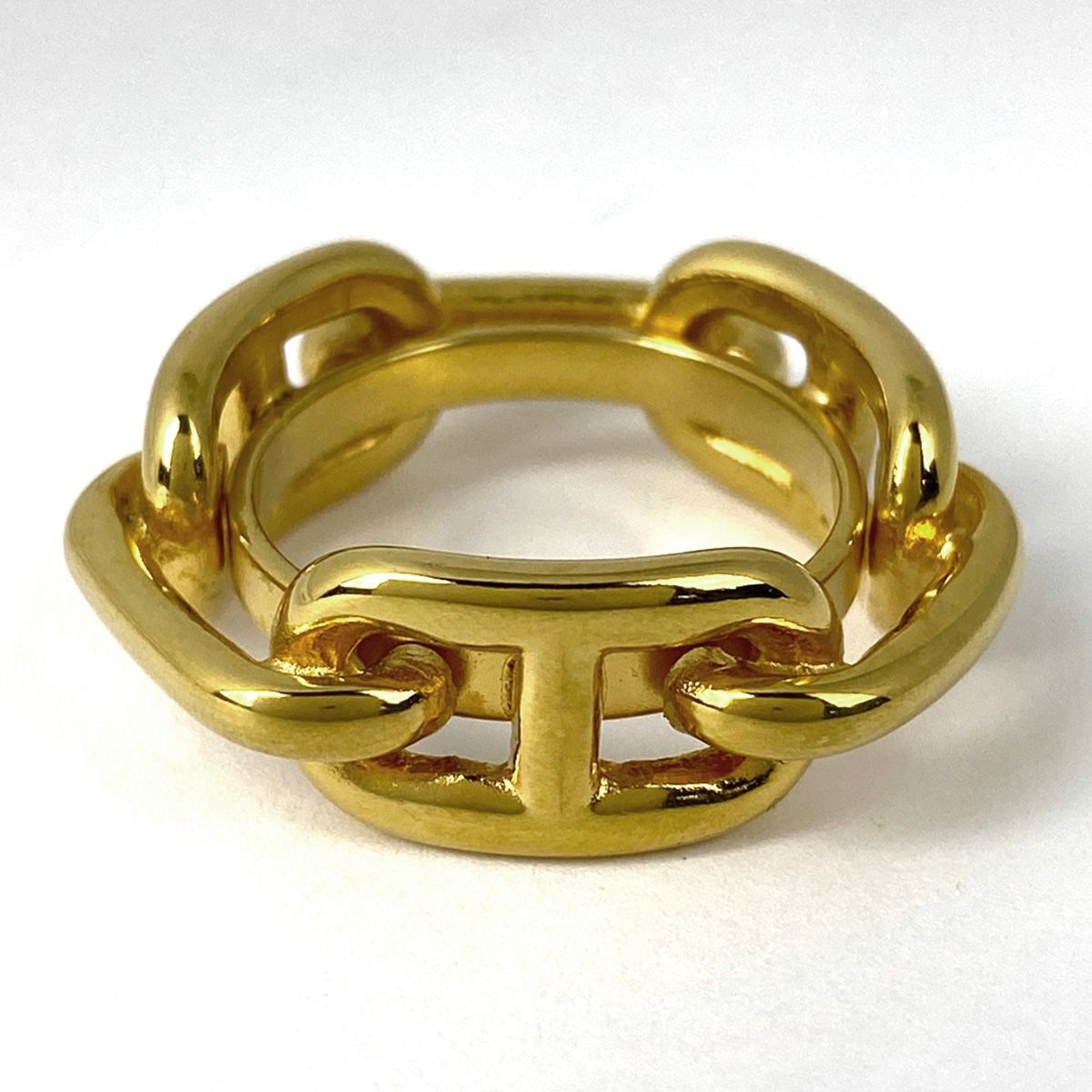 エルメス HERMES ルガテ シェーヌダンクル スカーフ留め スカーフホルダー スカーフリング GP ゴールド レディース