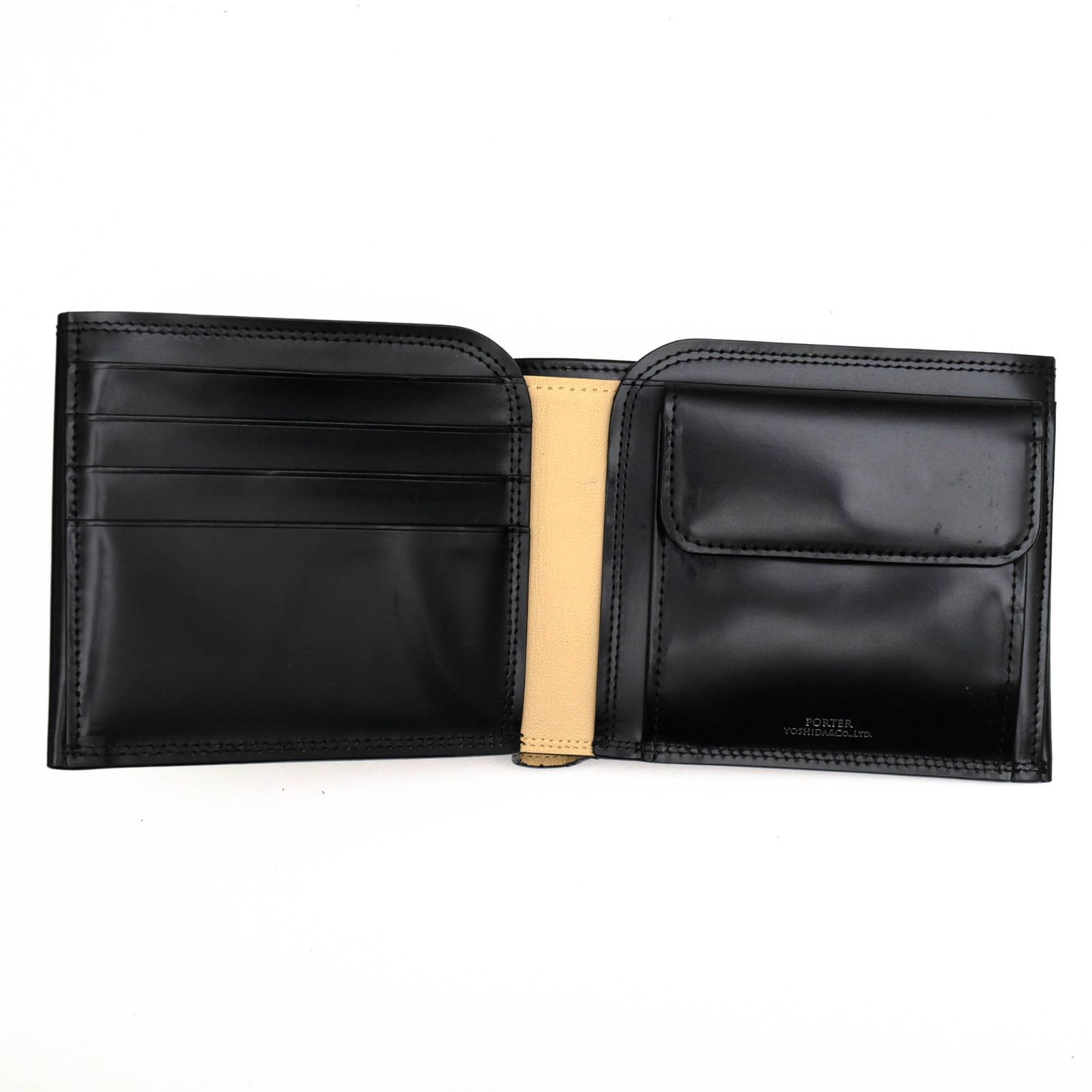 ポーター 吉田カバン／PORTER 財布 ウォレット メンズ 男性 男性用レザー 革 本革 ブラック 黒 037-02982 COUNTER  WALLET カウンター 小銭入れあり 二つ折り