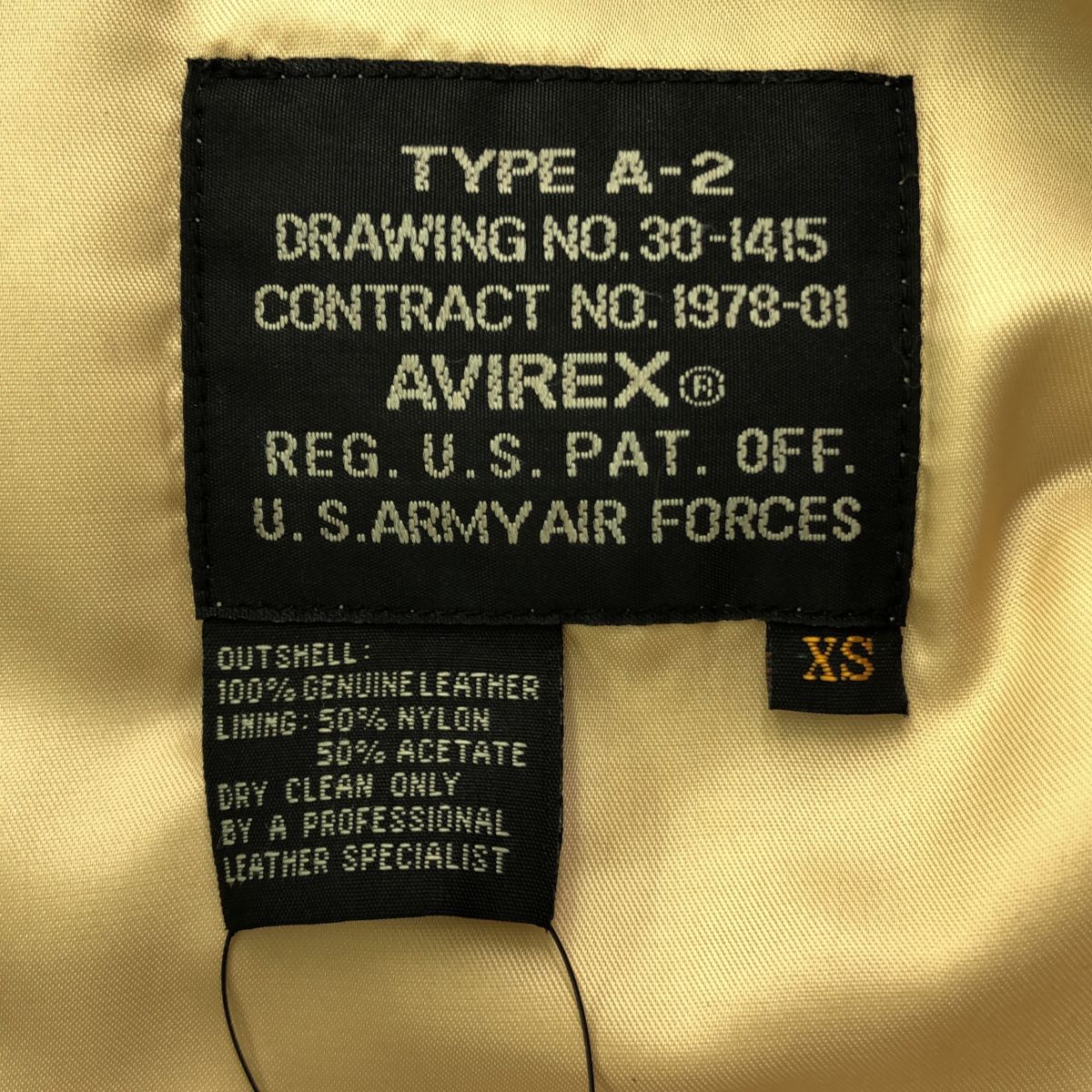 AVIREX アヴィレックス アビレックス 30-1415 1978-01 A-2