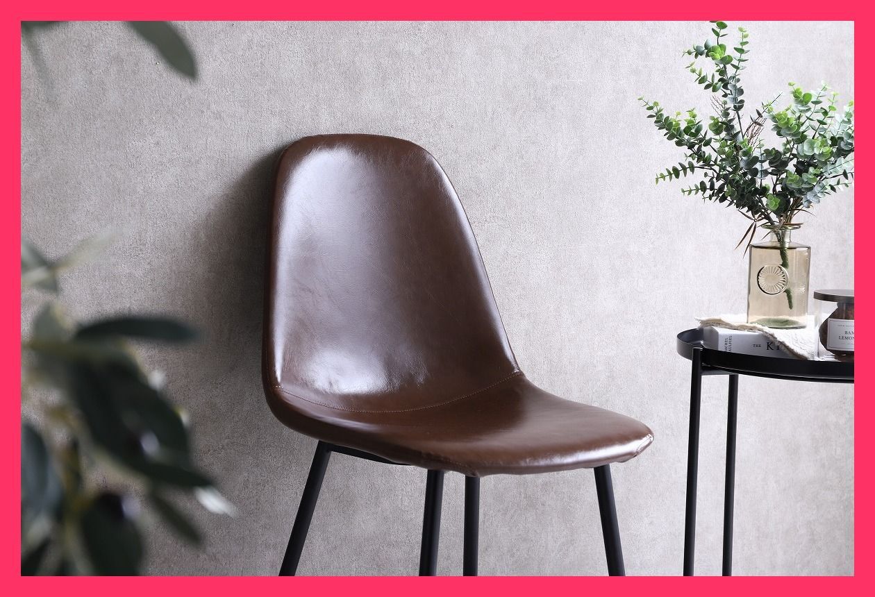 単品】Jolly 一人掛けダイニングチェア(PVCレザー) 洗練された