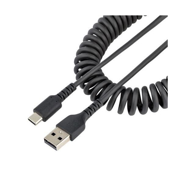 まとめ StarTech.com 高耐久USB A-USB Cケーブル 50cm コイル 伸縮 型 アラミド繊維補強R2ACC-50C-USB-CABLE 1本 ×3セット